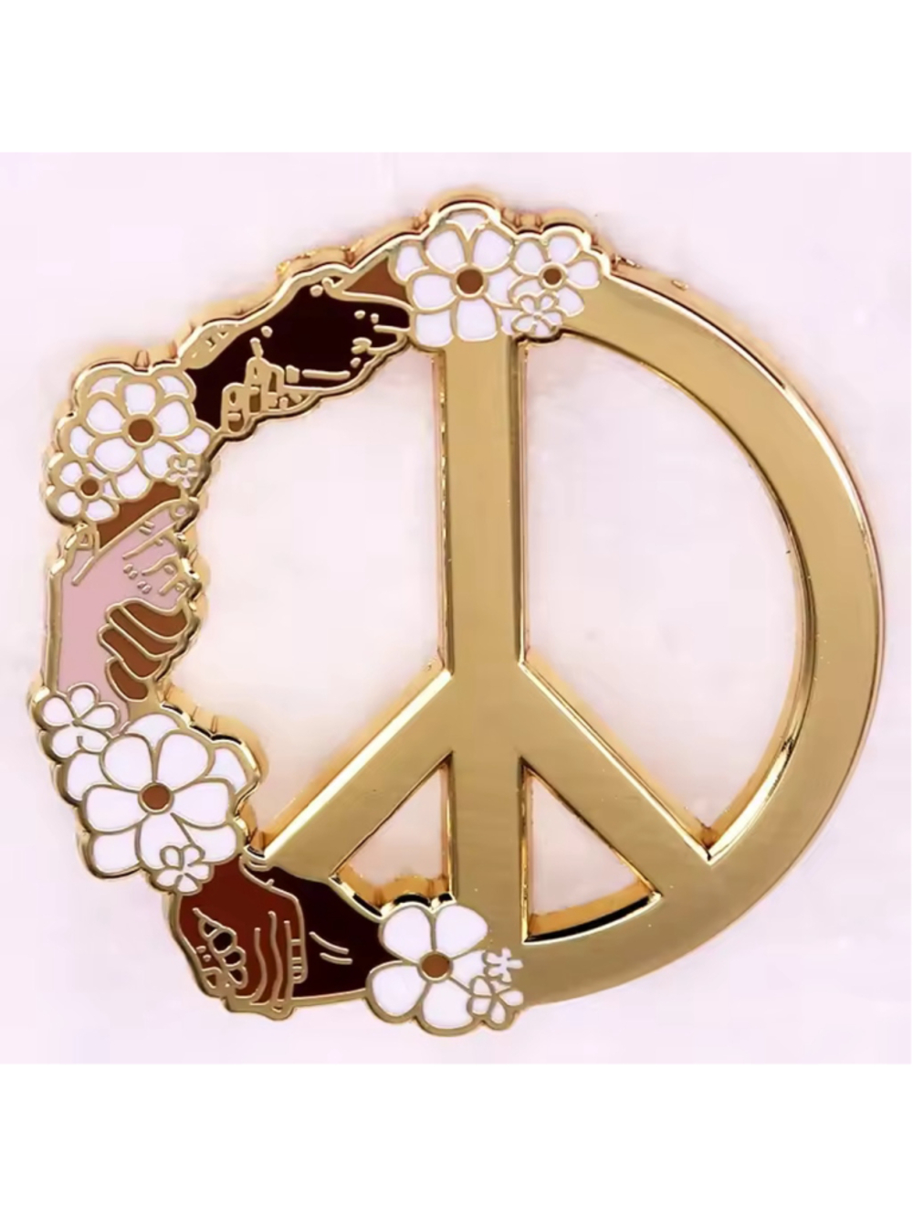Peace Sign Everyone Belongs Feminist Enamel Pin